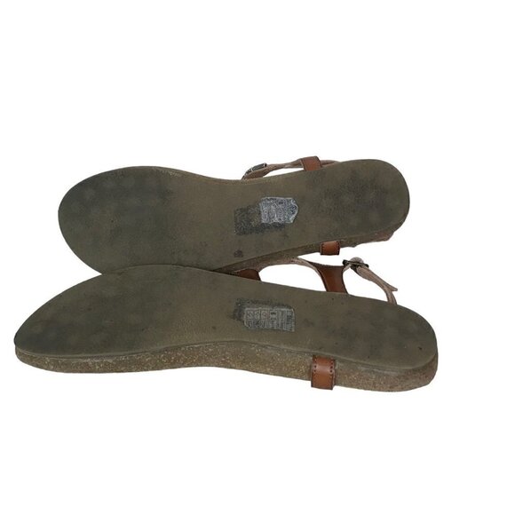 Blowfish Malibu Leather Sandals With Silver Coloured Accent Beads Size 9 - Picture 6 of 7